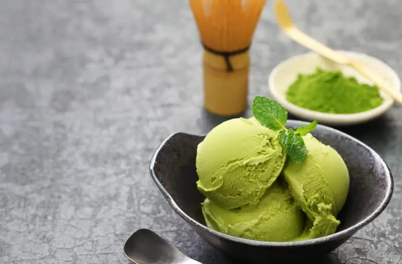 Glace au thé matcha