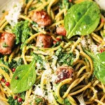 Spaghetti aux épinards